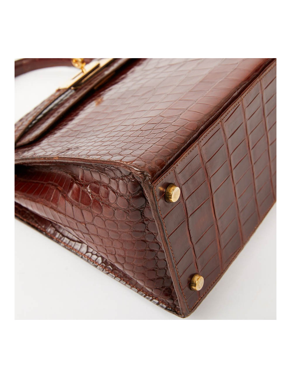 Kelly 28 HERMES alligator porosus cognac