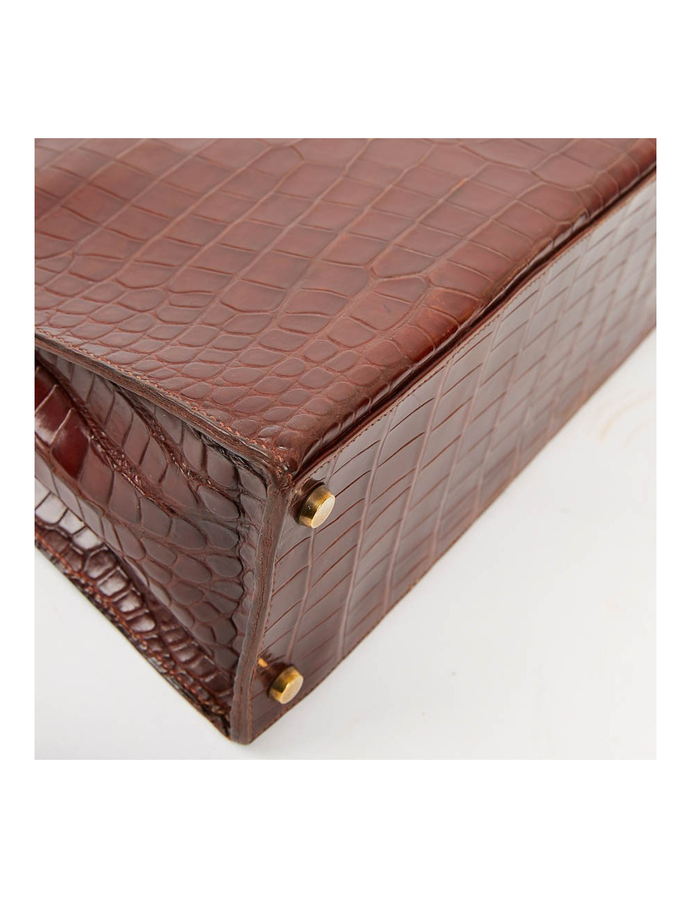Kelly 28 HERMES alligator porosus cognac
