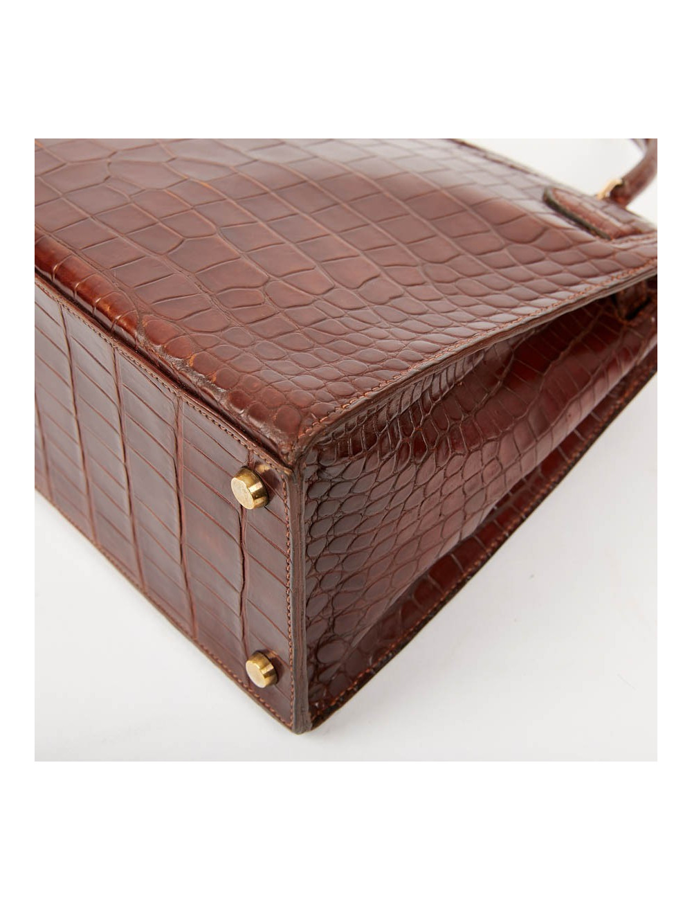 Kelly 28 HERMES alligator porosus cognac