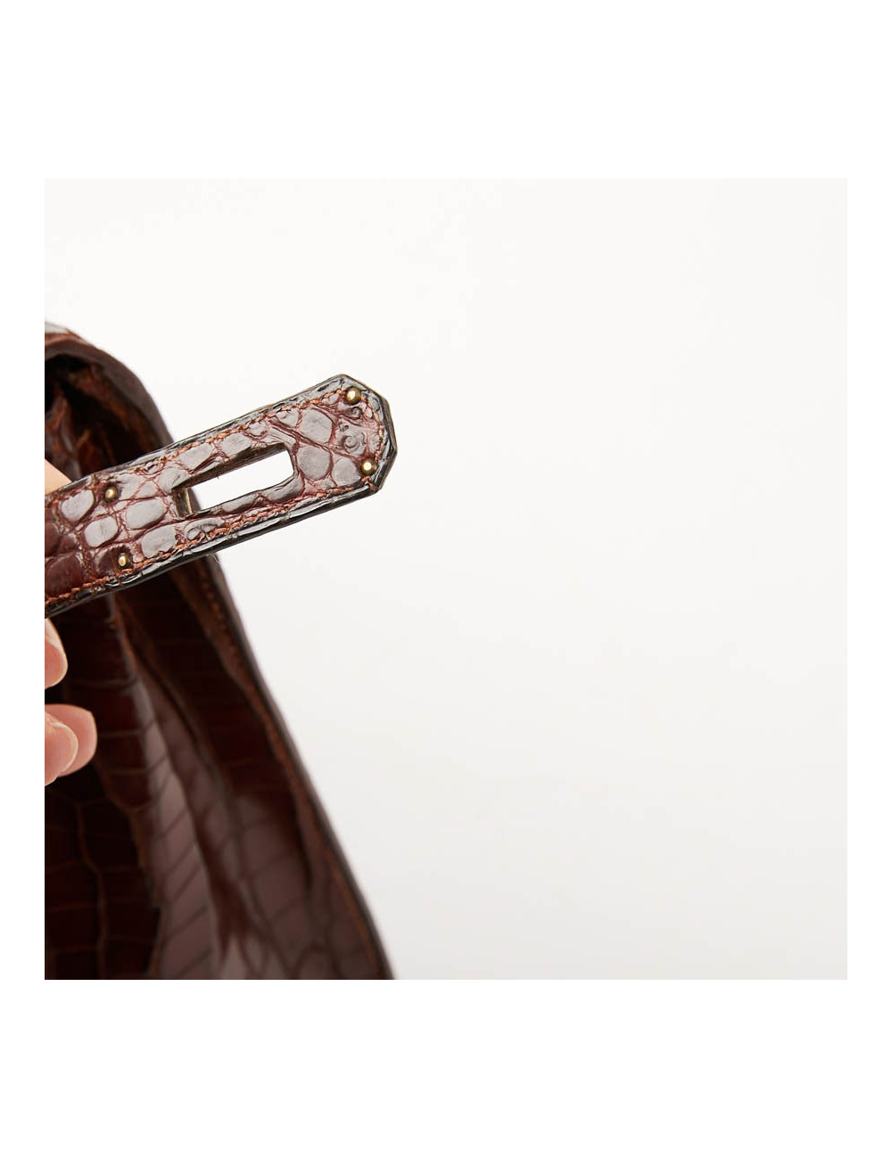 Kelly 28 HERMES alligator porosus cognac