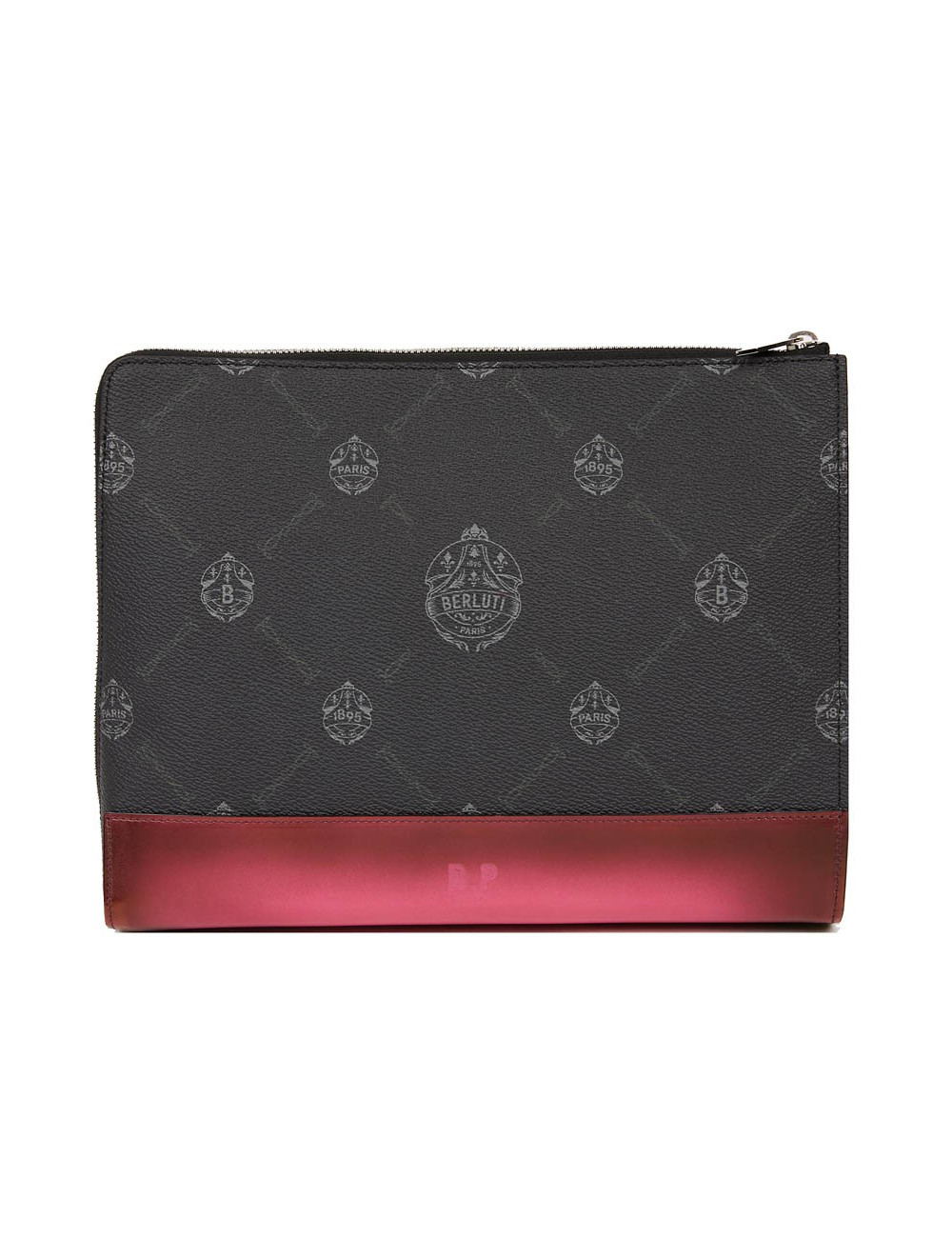 Pochette Nino BERLUTI en toile et cuir rose