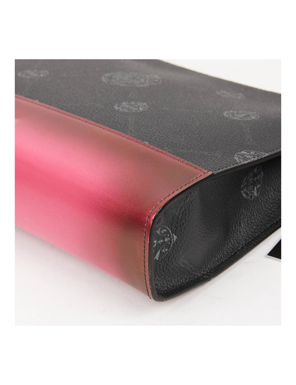 Pochette Nino BERLUTI en toile et cuir rose