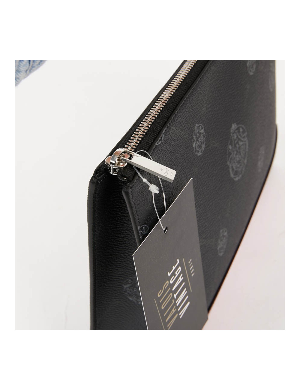 Pochette Nino BERLUTI en toile et cuir rose