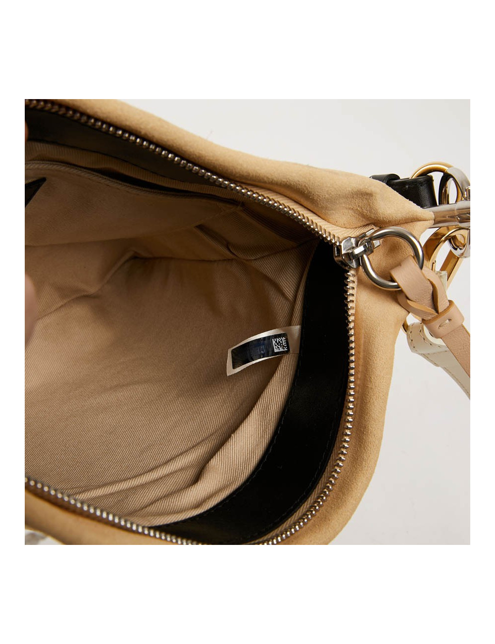 CHLOE Roy bag in Beige Suede and Leather