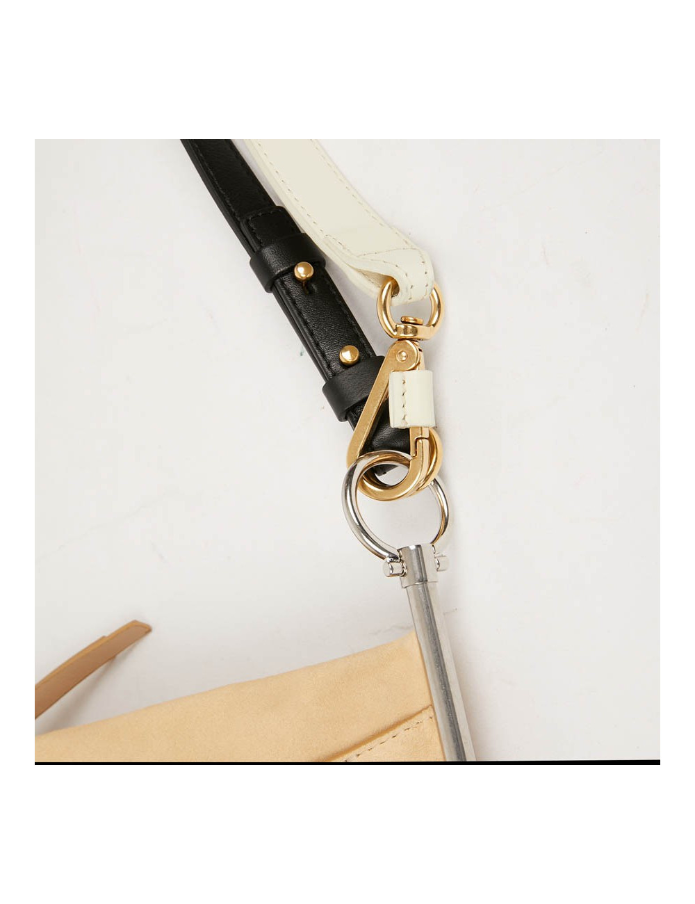 CHLOE Roy bag in Beige Suede and Leather