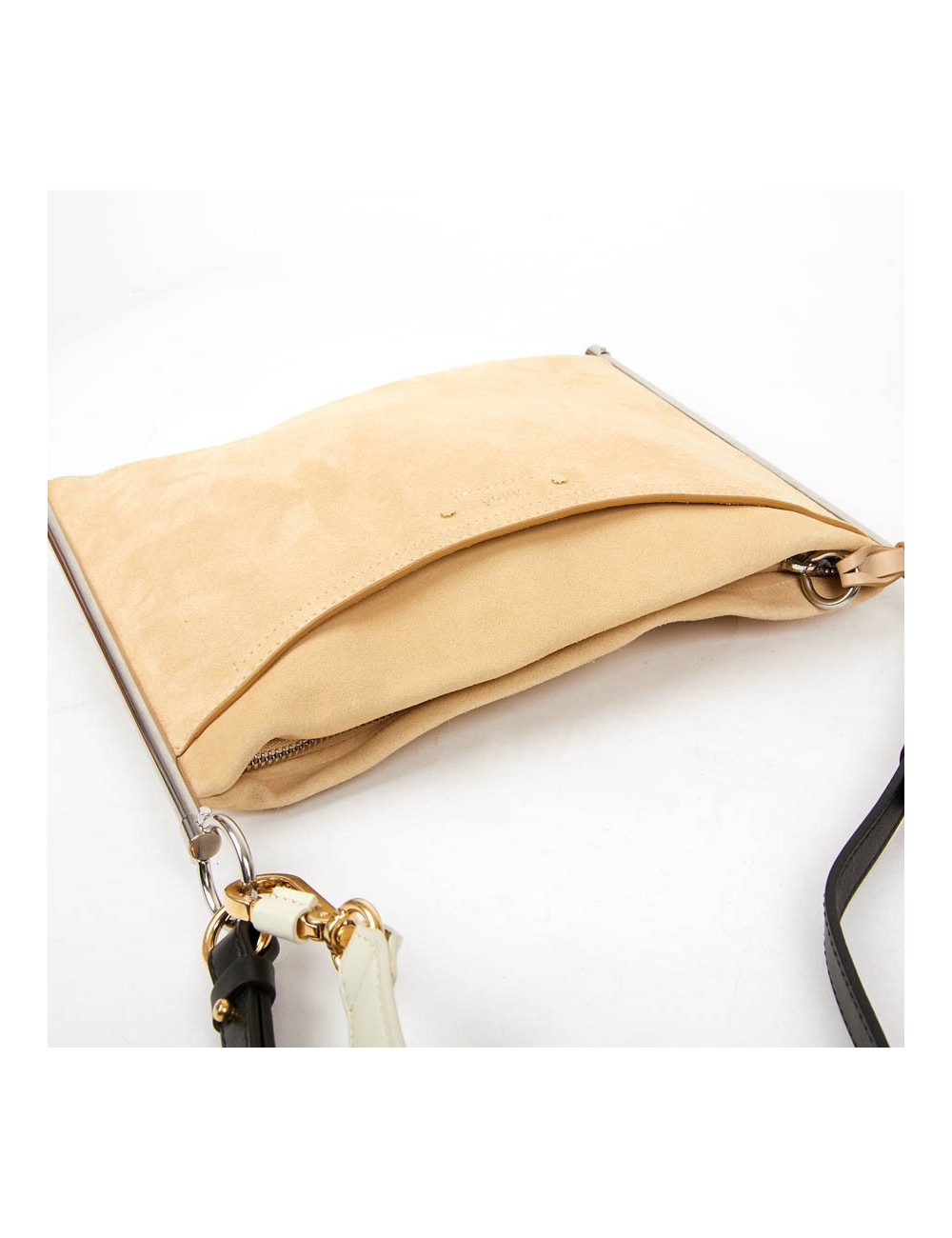 CHLOE Roy bag in Beige Suede and Leather