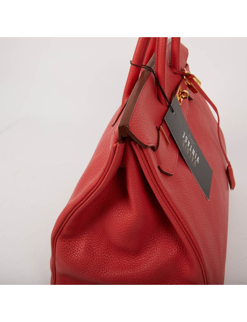 HERMES Birkin 40 Bag in Peony Togo Leather