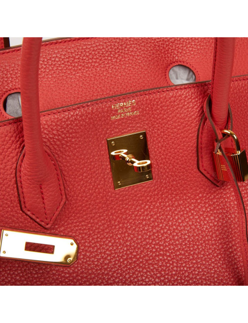 HERMES Birkin 40 Bag in Peony Togo Leather