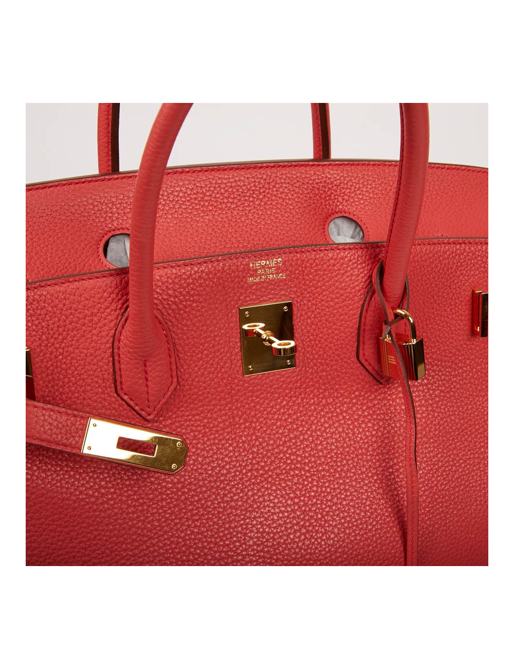 HERMES Birkin 40 Bag in Peony Togo Leather