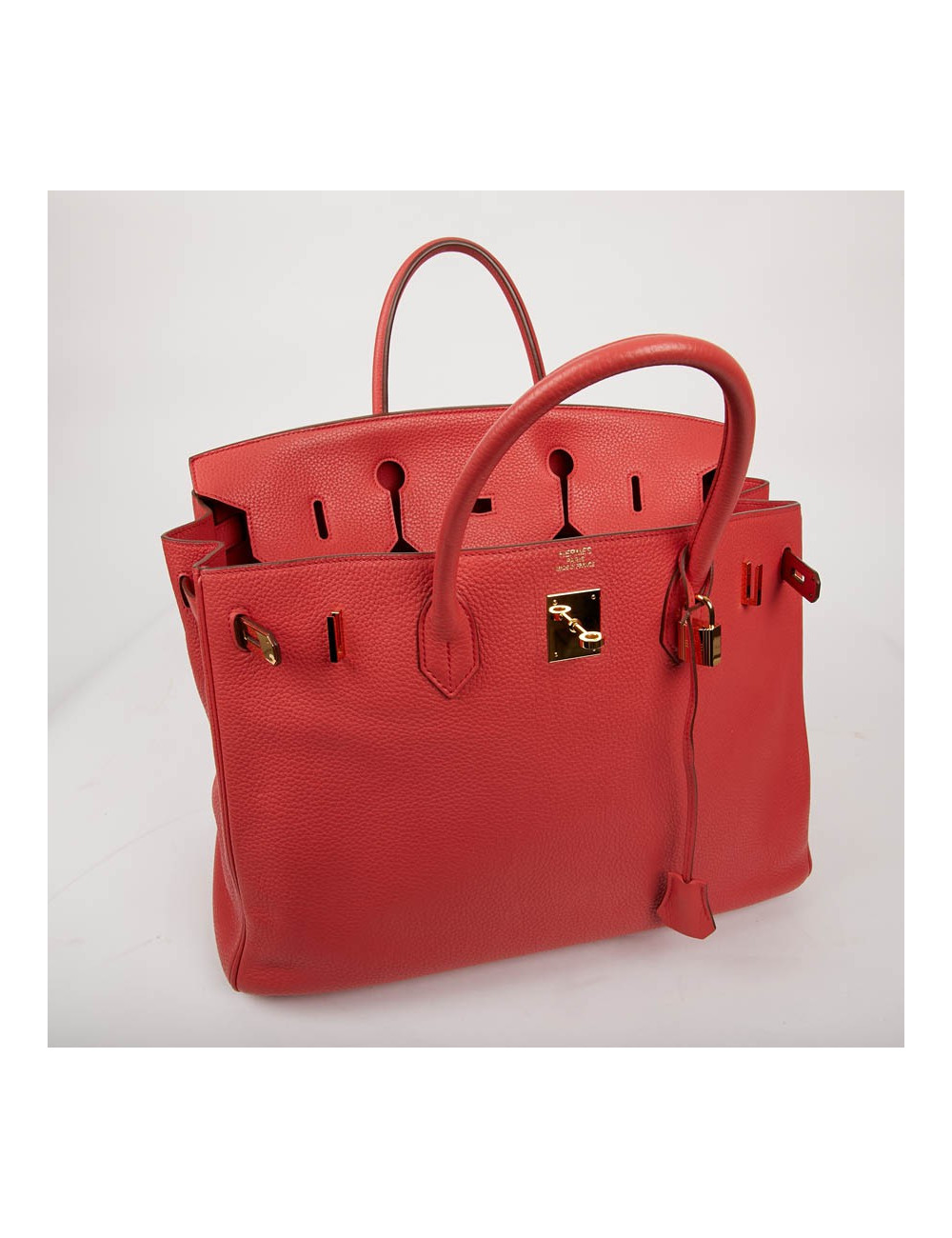 HERMES Birkin 40 Bag in Peony Togo Leather