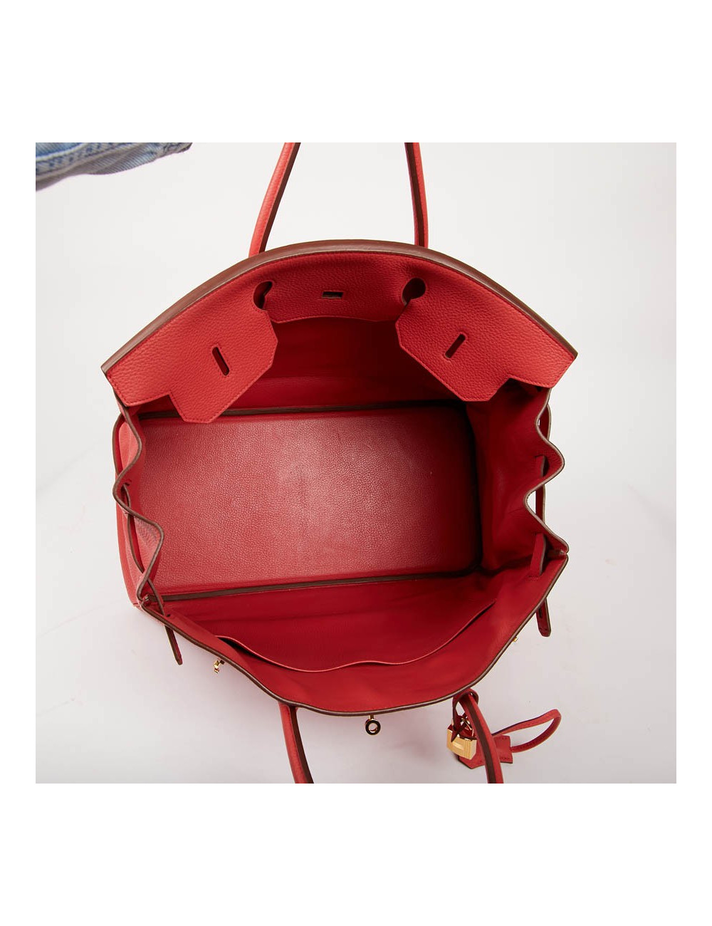 HERMES Birkin 40 Bag in Peony Togo Leather