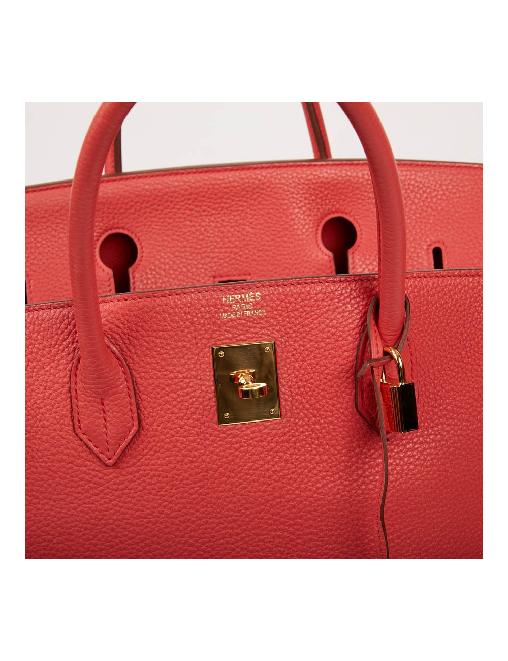 HERMES Birkin 40 Bag in Peony Togo Leather