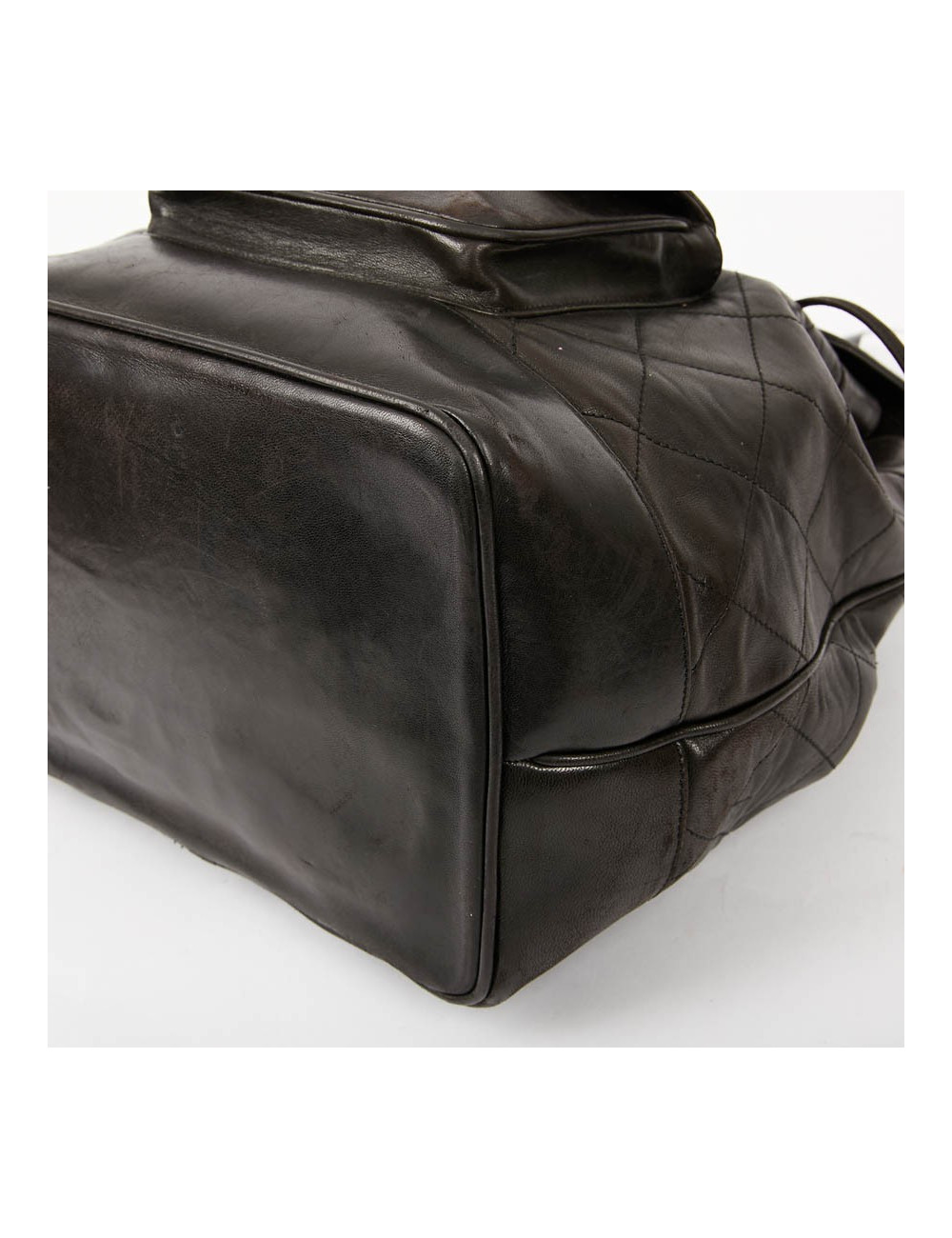 Sac à dos CHANEL vintage cuir noir