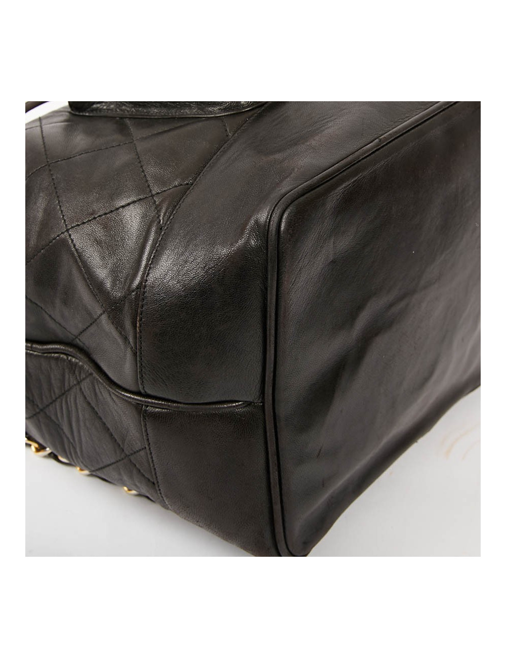 Sac à dos CHANEL vintage cuir noir