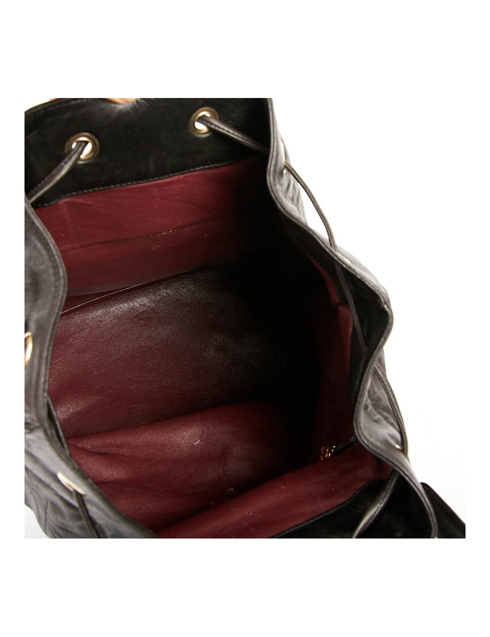 Sac à dos CHANEL vintage cuir noir