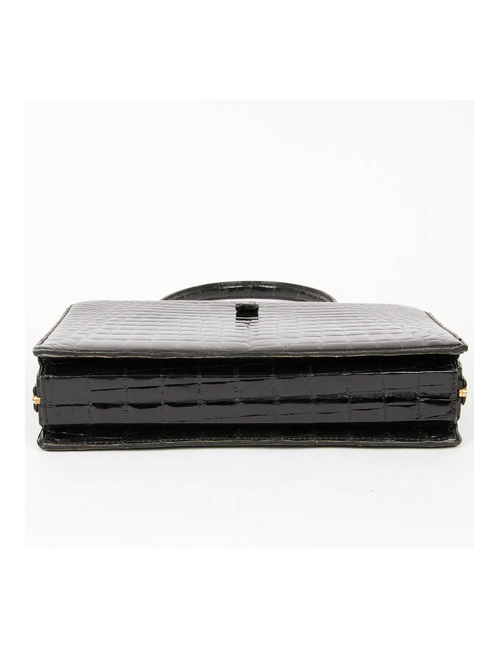 MORABITO Black crocodile vintage handbag