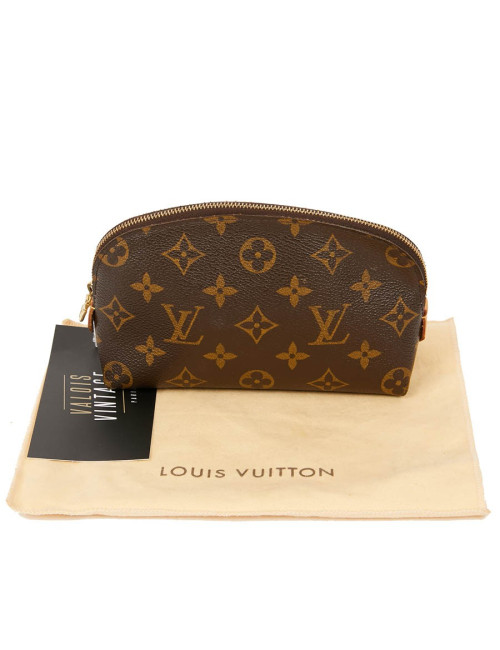Trousse cosmétique LOUIS VUITTON en toile enduite Monogram