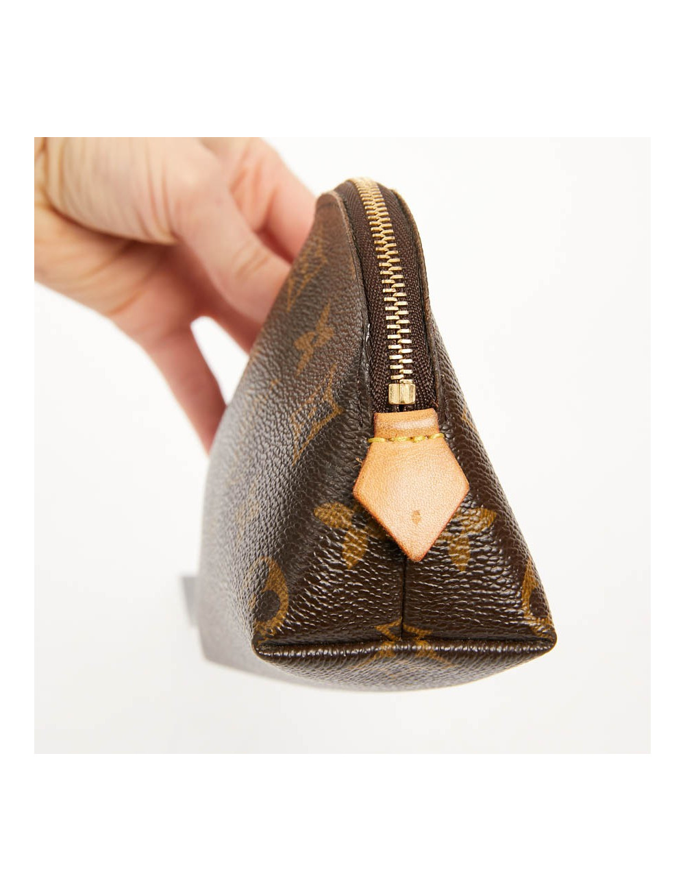 Trousse cosmétique LOUIS VUITTON en toile enduite Monogram