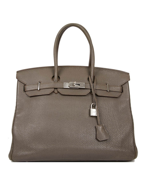Birkin 35 HERMES cuirn togo étoupe