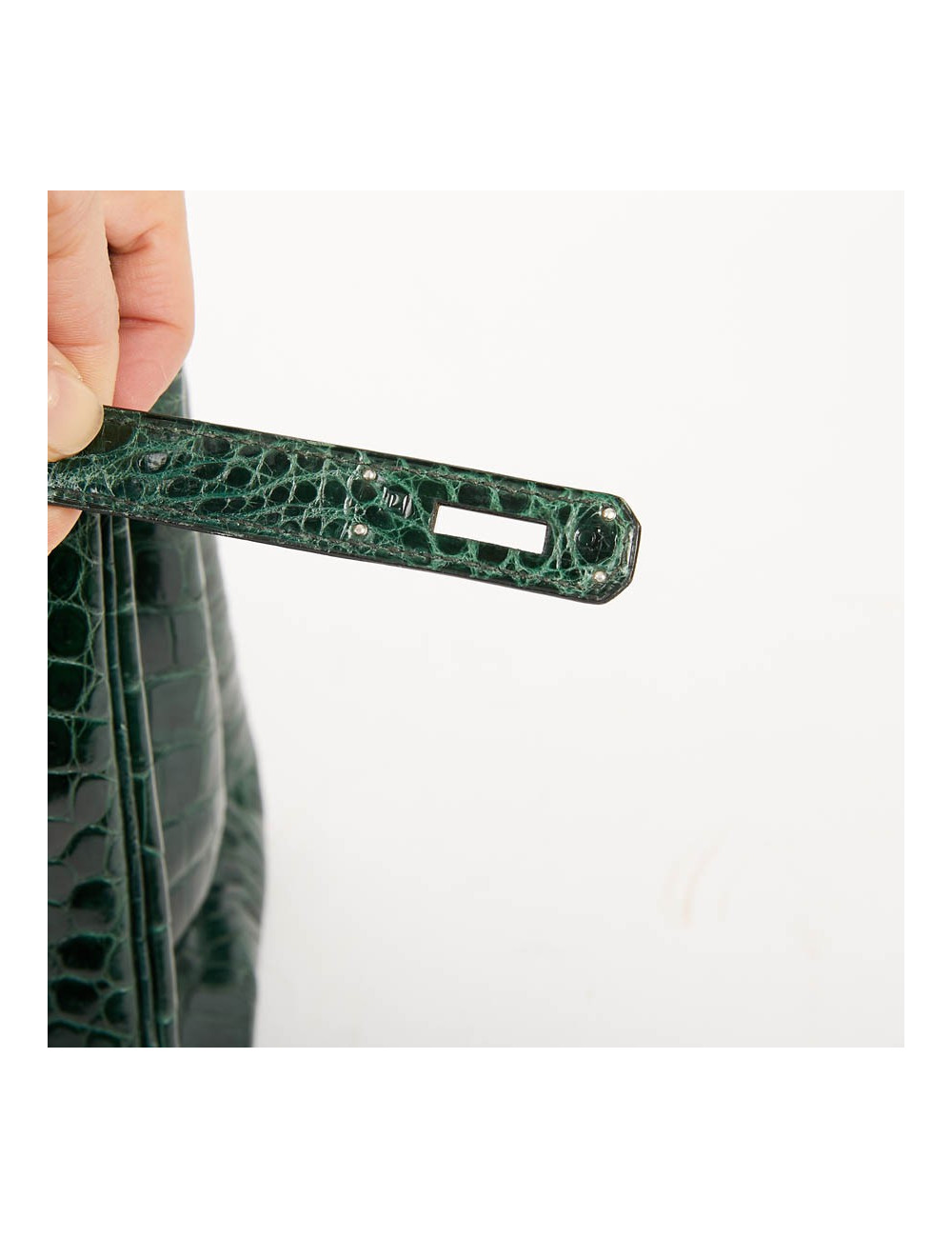 Birkin 35 HERMES en croco vert émeraude