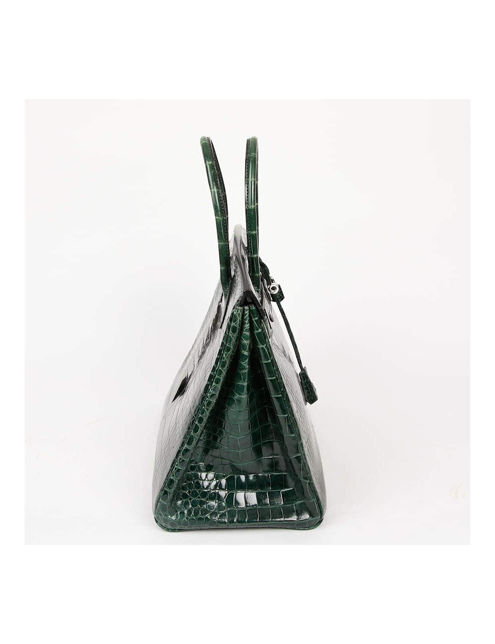 Sac Birkin 35 HERMES croco vert foncé