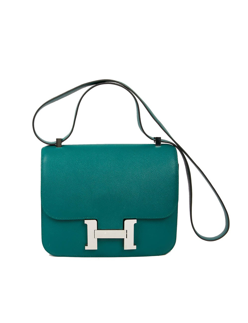 HERMES Constance Elan Bag in Malachite Green Epsom Leather