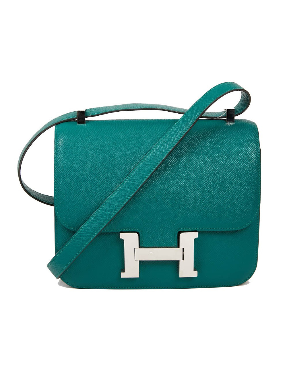 HERMES Constance Elan Bag in Malachite Green Epsom Leather