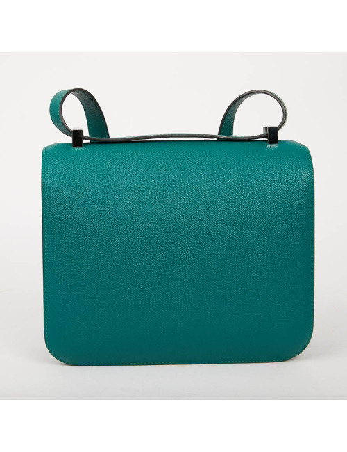 HERMES Constance Elan Bag in Malachite Green Epsom Leather