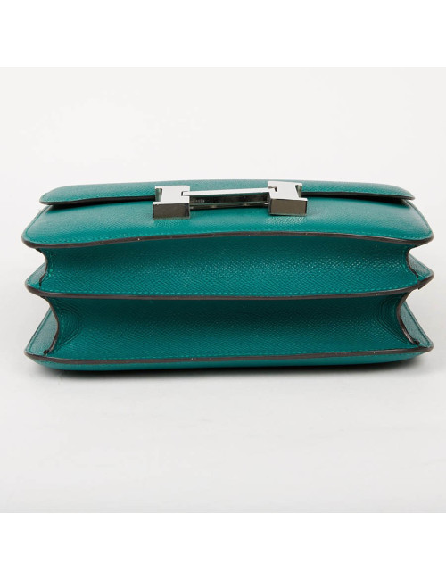 HERMES Constance Elan Bag in Malachite Green Epsom Leather
