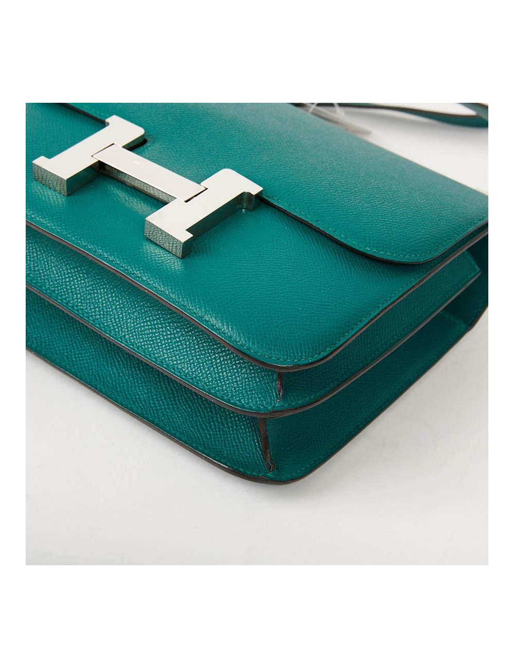 HERMES Constance Elan Bag in Malachite Green Epsom Leather