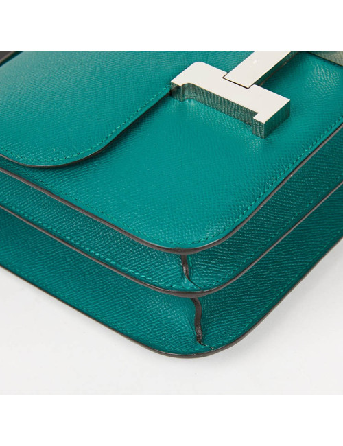HERMES Constance Elan Bag in Malachite Green Epsom Leather