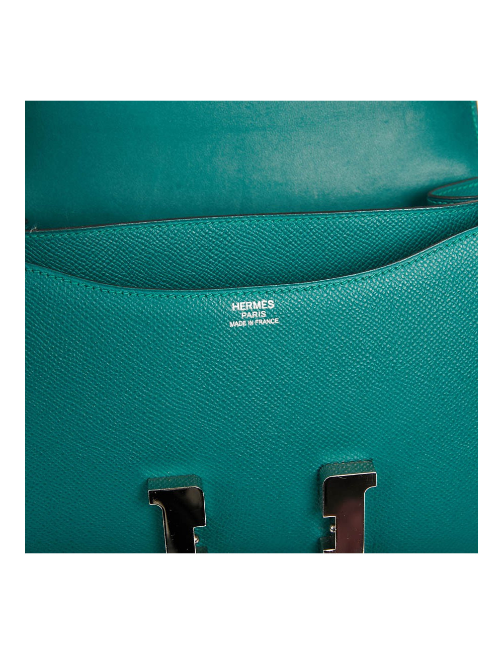 HERMES Constance Elan Bag in Malachite Green Epsom Leather