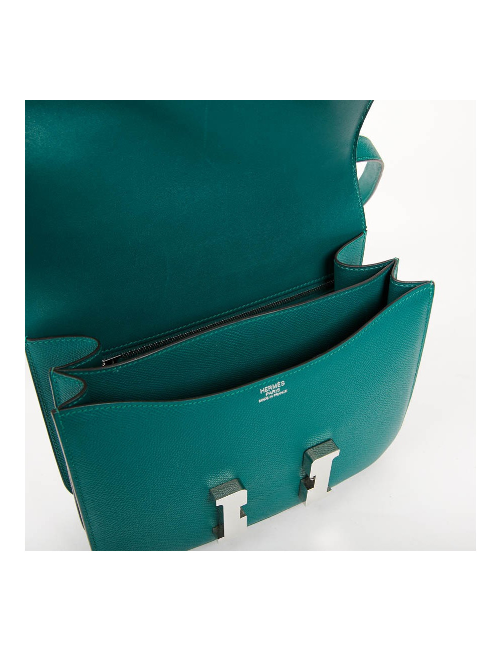 HERMES Constance Elan Bag in Malachite Green Epsom Leather