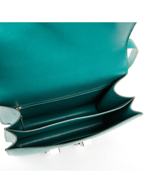 HERMES Constance Elan Bag in Malachite Green Epsom Leather
