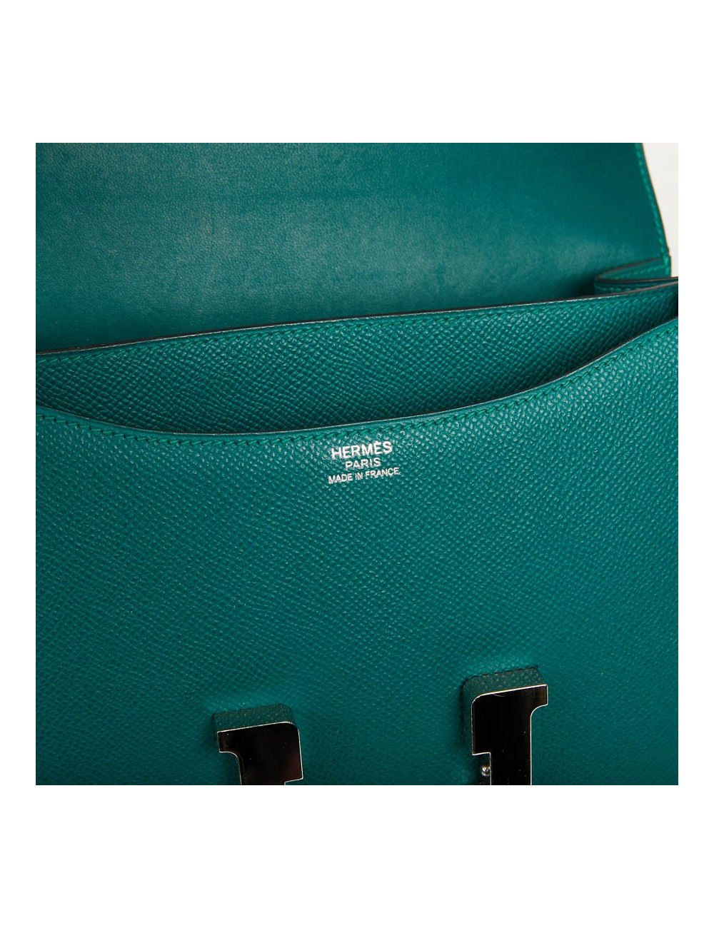 HERMES Constance Elan Bag in Malachite Green Epsom Leather
