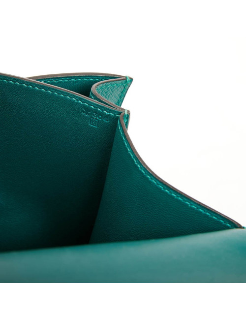 HERMES Constance Elan Bag in Malachite Green Epsom Leather