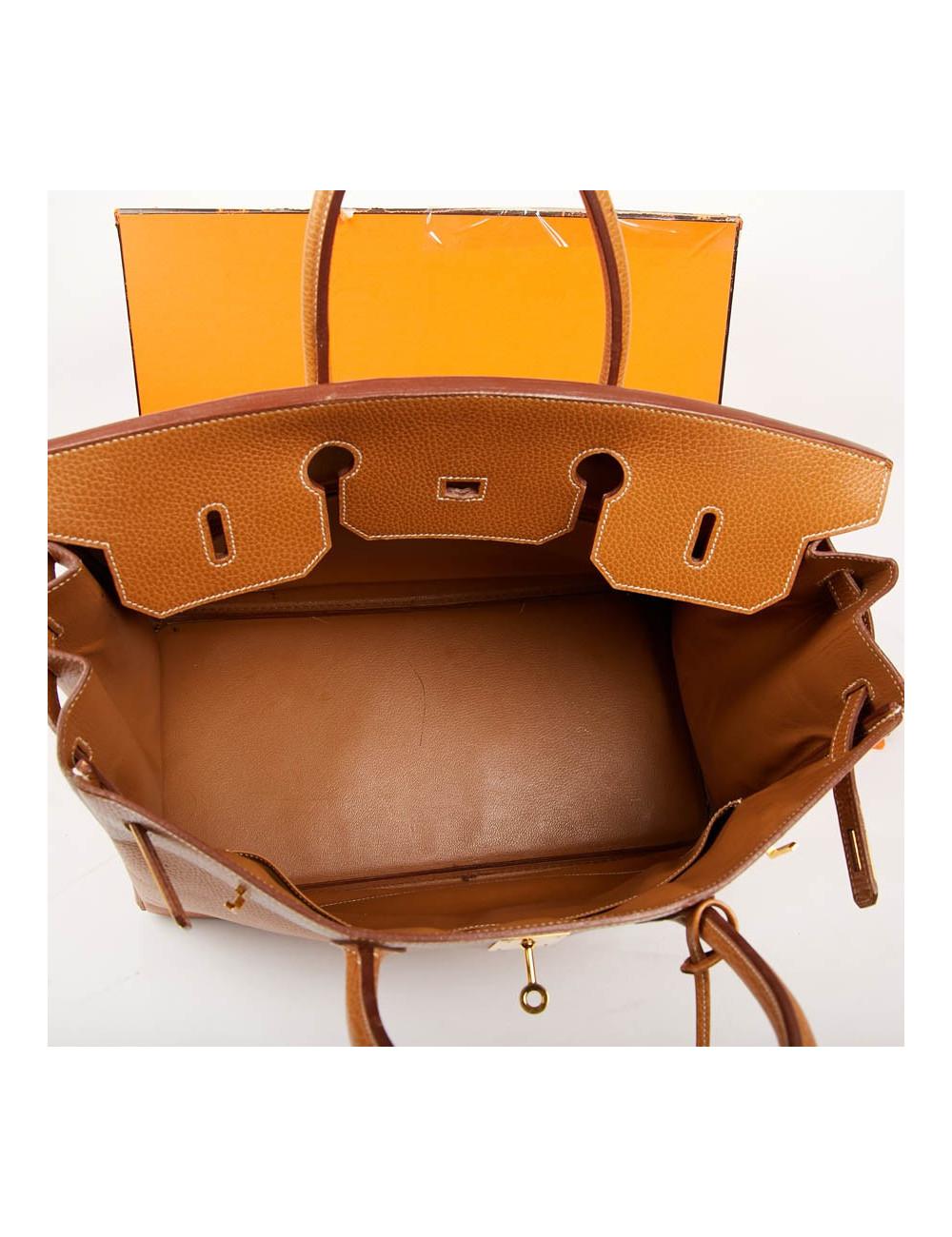 Sac Birkin 40 HERMES cuir Epsom Gold