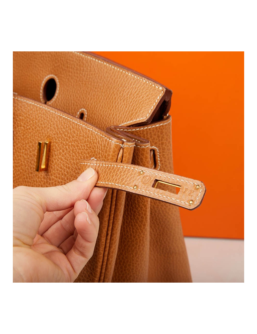 Sac Birkin 40 HERMES cuir Epsom Gold