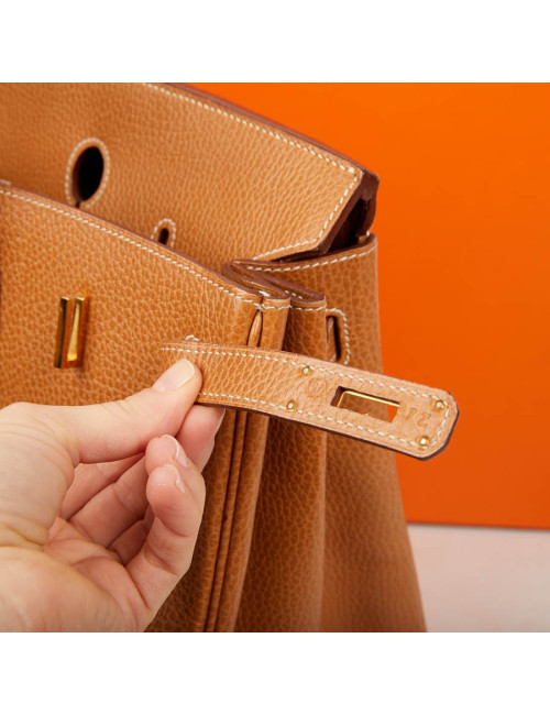 Sac Birkin 40 HERMES cuir Epsom Gold