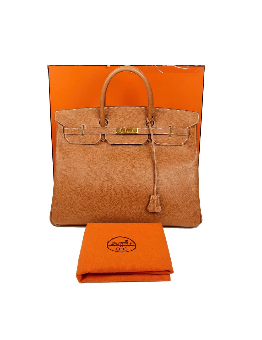 Sac Birkin 40 HERMES cuir Epsom Gold