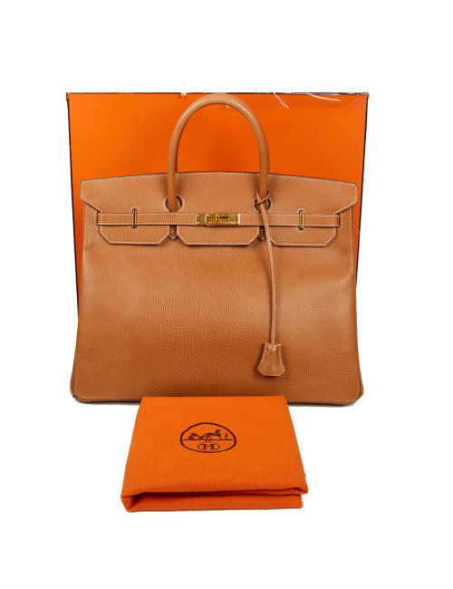 Sac Birkin 40 HERMES cuir Epsom Gold