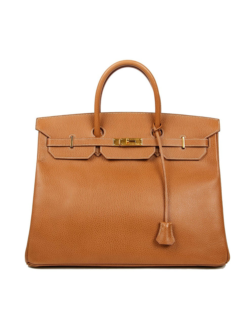 Sac Birkin 40 HERMES cuir Epsom Gold