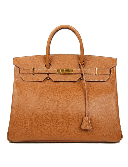 Sac Birkin 40 HERMES cuir Epsom Gold