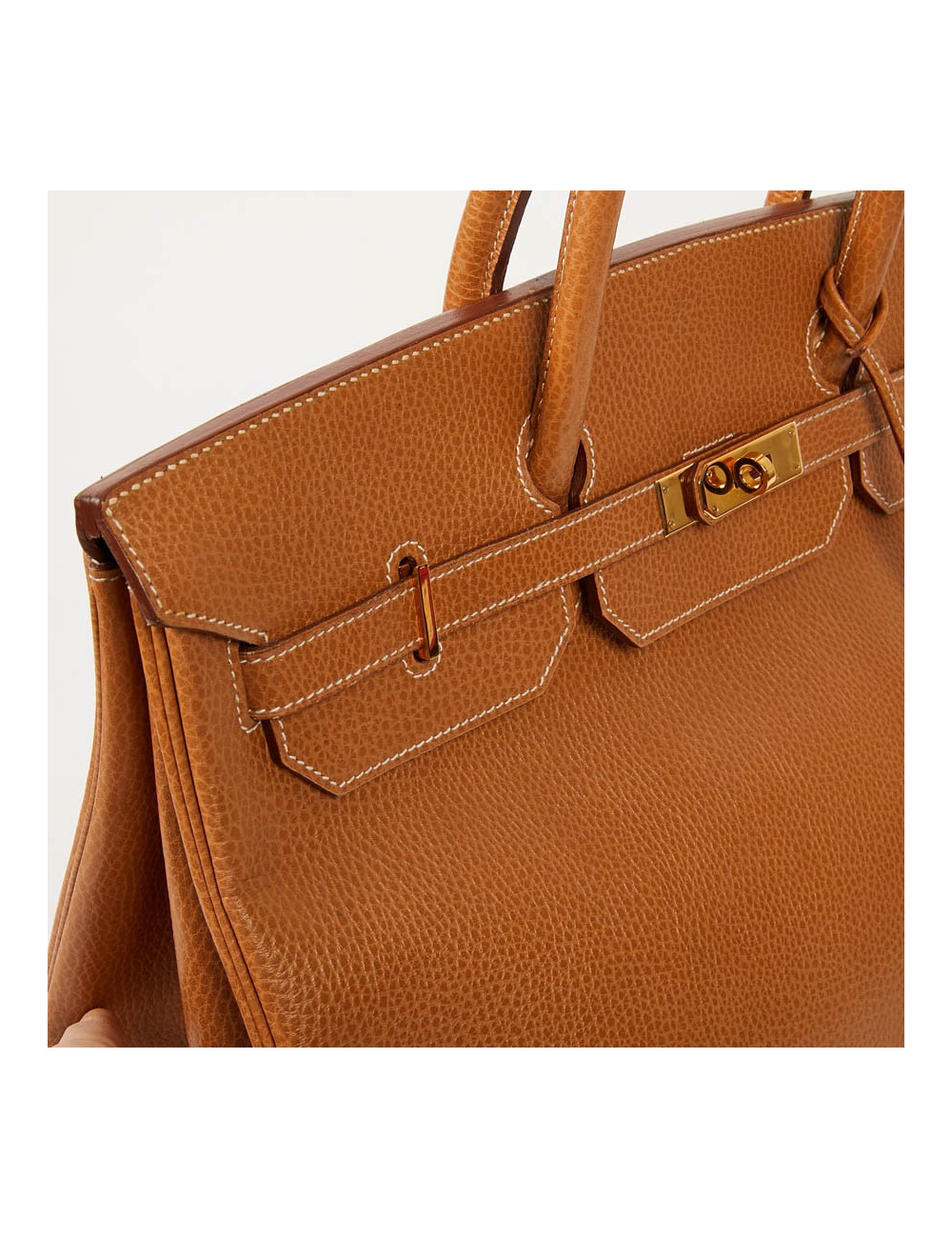 Sac Birkin 40 HERMES cuir Epsom Gold