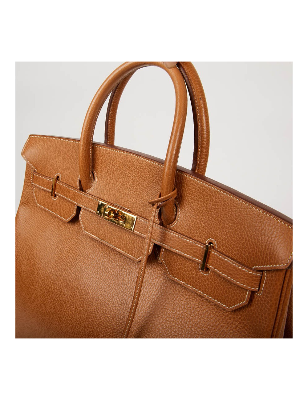 Sac Birkin 40 HERMES cuir Epsom Gold