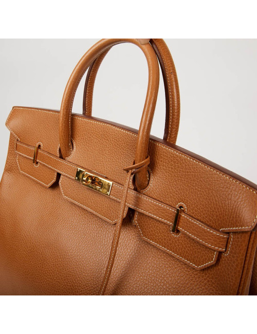 Sac Birkin 40 HERMES cuir Epsom Gold