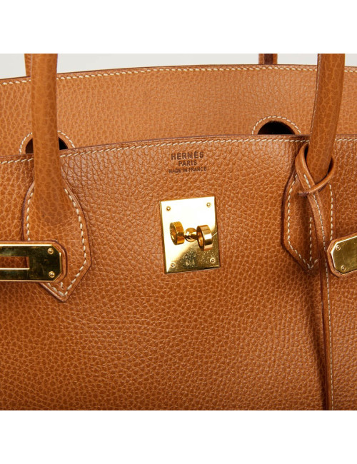 Sac Birkin 40 HERMES cuir Epsom Gold