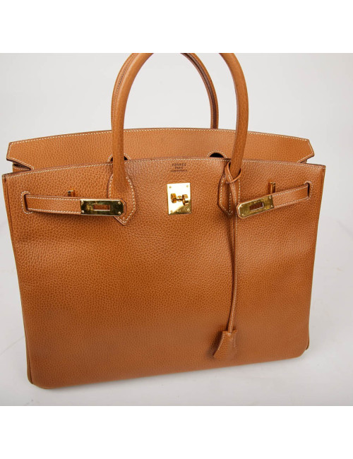 Sac Birkin 40 HERMES cuir Epsom Gold
