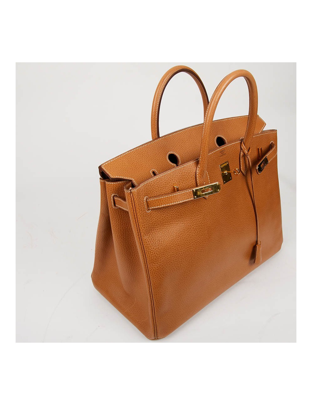 Sac Birkin 40 HERMES cuir Epsom Gold