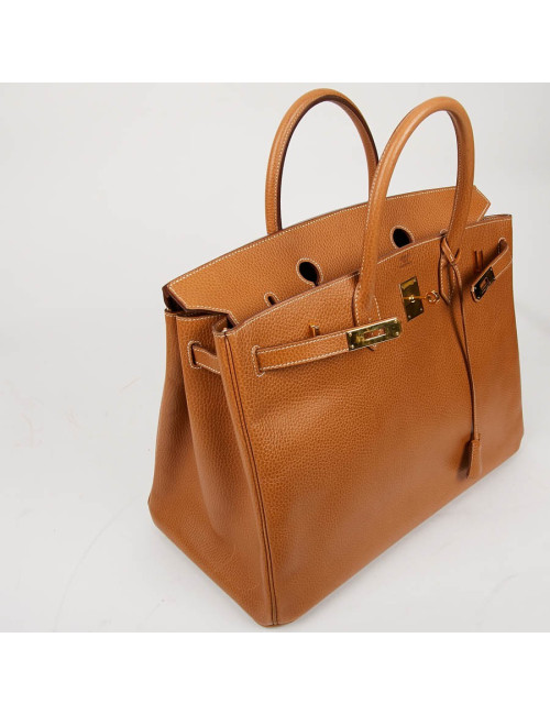 Sac Birkin 40 HERMES cuir Epsom Gold